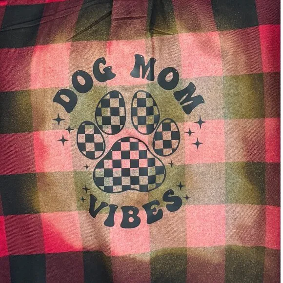 Arizona Flannel - Upcycled Dog Mom Vibes Transfer - Picture 2 of 3